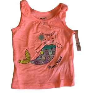 Carters Coral Mermaid Tank Top, 6 Months, NWT